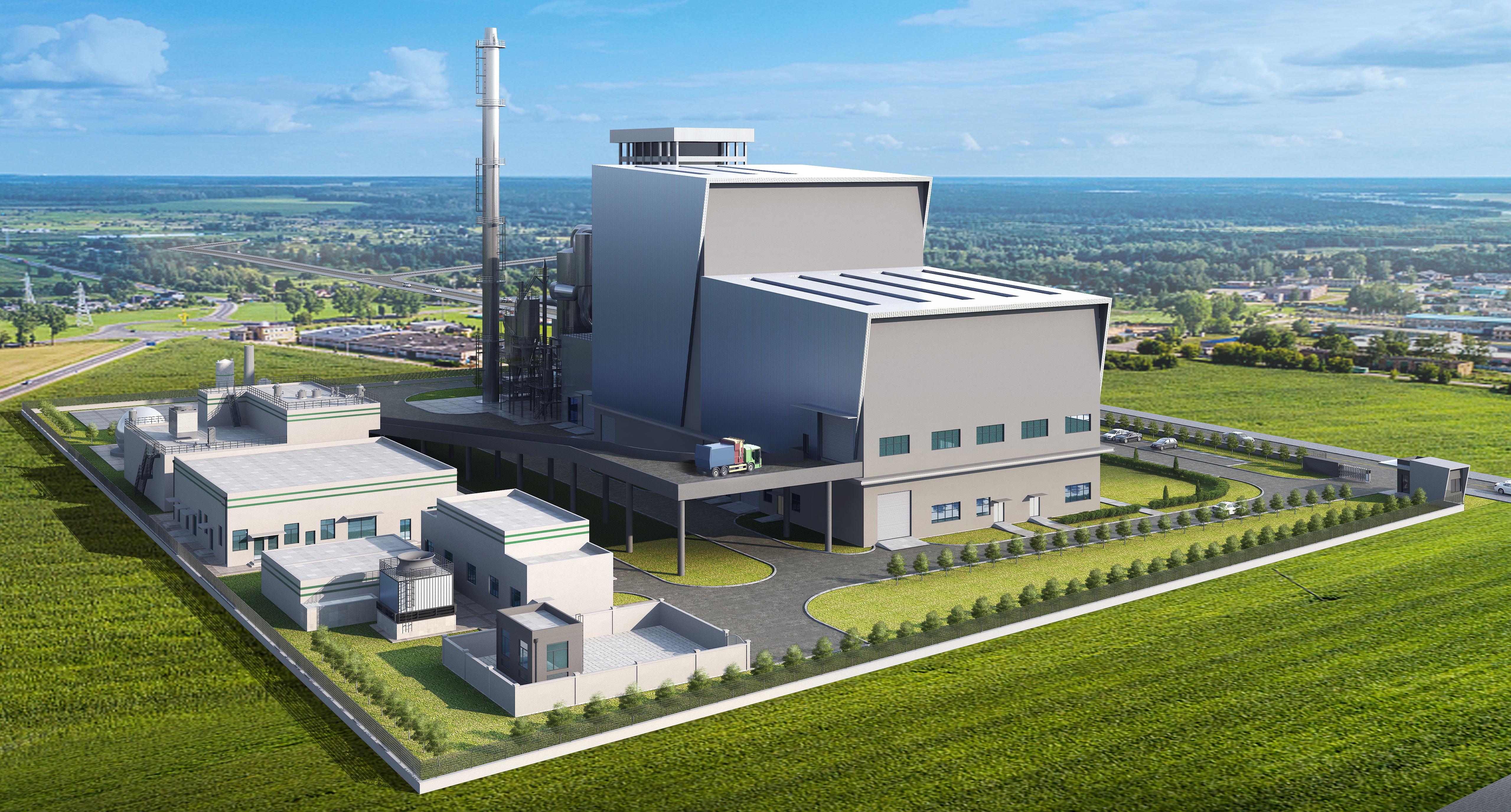 三峰卡萬塔公司泰國佛統府垃圾焚燒發電項目首榀鍋爐鋼架吊裝成功